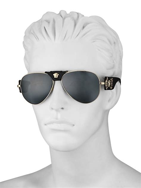 Versace Rock Icons Medusa 62MM Aviator Sunglasses